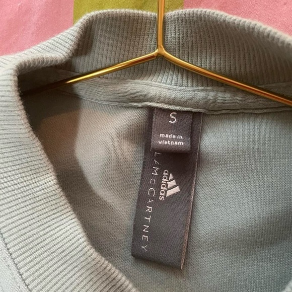 Adidas by Stella McCartney Crewneck Sweatshirt – Light Blue Designer Athleisure - Picture 5 of 7